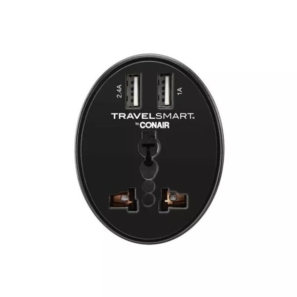 Travel Smart by Conair EU Adapter Plug with Outlet and 2 USB Ports - Picture 6 of 10